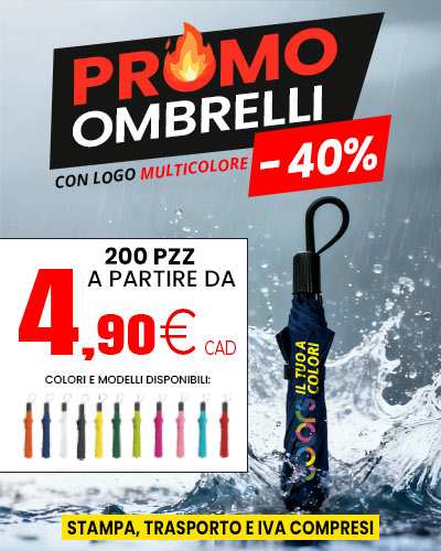 promozione ombrelli personalizzati 2026